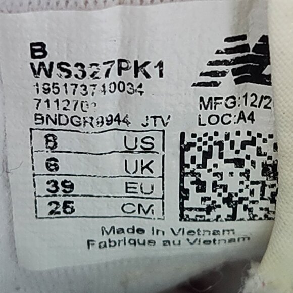 New Balance 327 Womens Pink Sneakers Size 8 - Picture 12 of 12